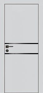 Товар Межкомнатная дверь ПХ-18 черная кромка с 4-х ст. Сапфир матовый